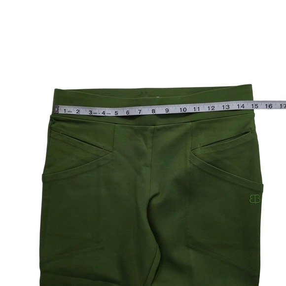 Betabrand Women's Size Med Petite Kale Green Pocket Dressy Casual Yoga Pants - Picture 6 of 9
